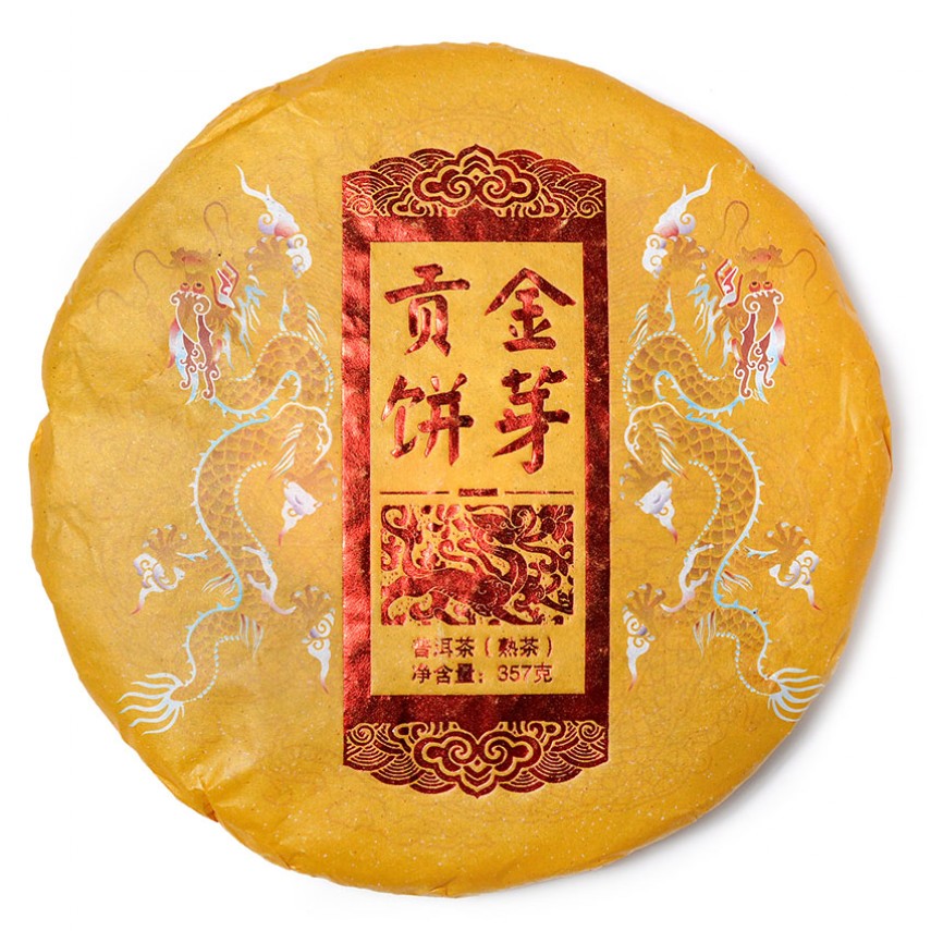  Чай Шу Пуэр Золото Царя Драконов 2021 года, 357 грамм.