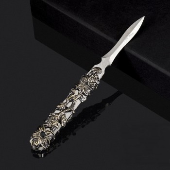 Нож для колки пуера «Серебрянная хризантема»