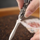 Ніж для колки пуеру «Срібна хризантема»