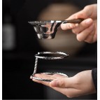 Подставка для чайного сита «Двойное кольцо - серебро"