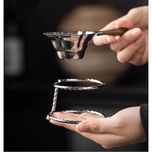 Підставка для чайного сита «Подвійне кільце - срібло»