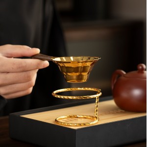 Підставка для чайного сита «Подвійне кільце - золото»