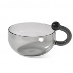 Скляний чайний набір «Димчастий» — скляний чайник і чашки