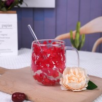 Чашка подвійне скло «Червона гортензія», 350 мл