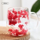 Чашка подвійне скло «Червона гортензія», 350 мл Чашка подвійне скло «Червона гортензія», 350 мл