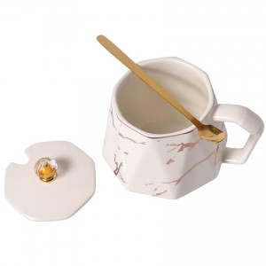 Керамическая чашка «Белый мрамор», 400 мл