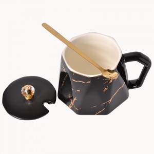 Керамическая чашка «Чёрный обсидиан», 400 мл