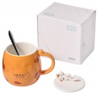 Керамическая чашка «Коричневый кот», 400 мл