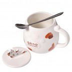 Керамічна чашка «Білий кіт», 400 мл