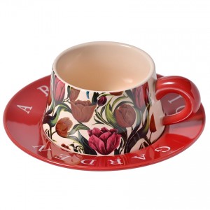 Чайна пара из керамики «Сад тюльпанов», 260 мл