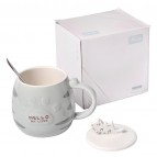 Керамическая чашка «Серый кот», 400 мл