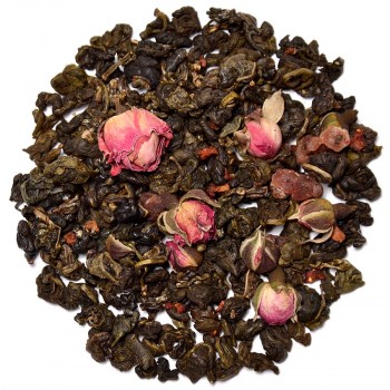 Зелений чай "Малина-троянда"